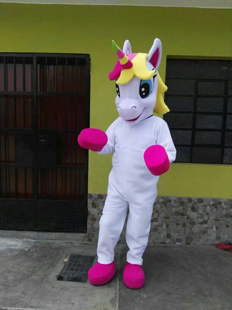 Pink Unicorn Mascot Costume Walking Cartoon Mascot Costume Custom Performance Costume Stage Promotional Costume
