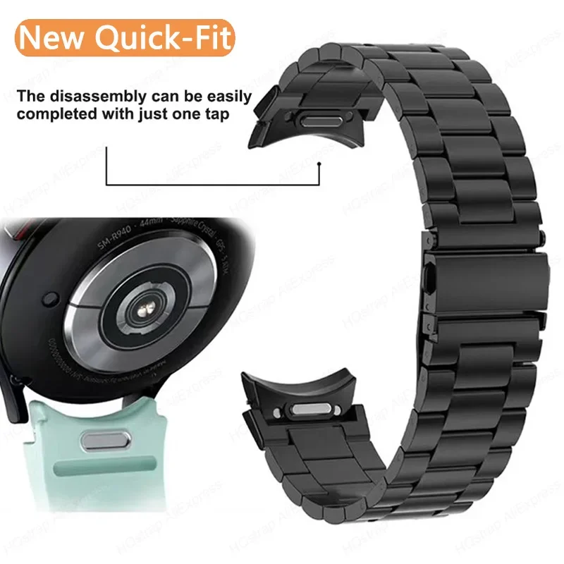 Elegant Titanium Stainless Steel Strap - No Gaps Design Wristband