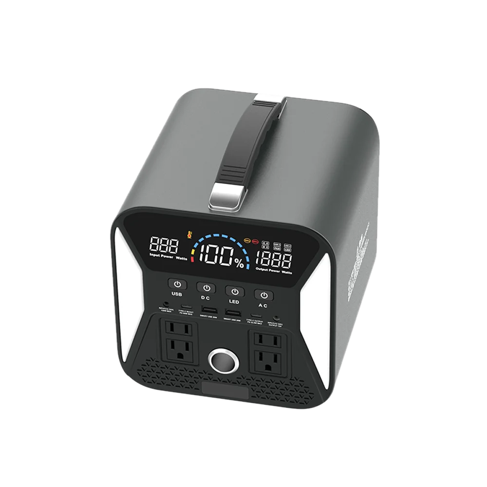 

R UA551 UAPOW 500W Portable Power Station Solar Generator AC Outlet 110V 220V Wide Applied Rechargeable Solar Energy System Home