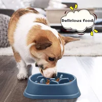 Pet Dog Slow Feeder Bowl Non Slip Puzzle Bowl Anti-Gulping Pet Slower Food Feeding Dishes Dog Bowl for Medium Small Dogs Puppy 5