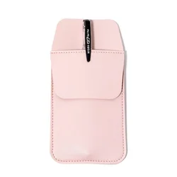 Elegant PU Leather Pen Pouch - Leak - Proof Pocket Accessory (Pink)