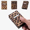 Leopard Cigarette Case for Woman Men Leather Box Holder Smoking Accessories Button Design 4 Colors 6