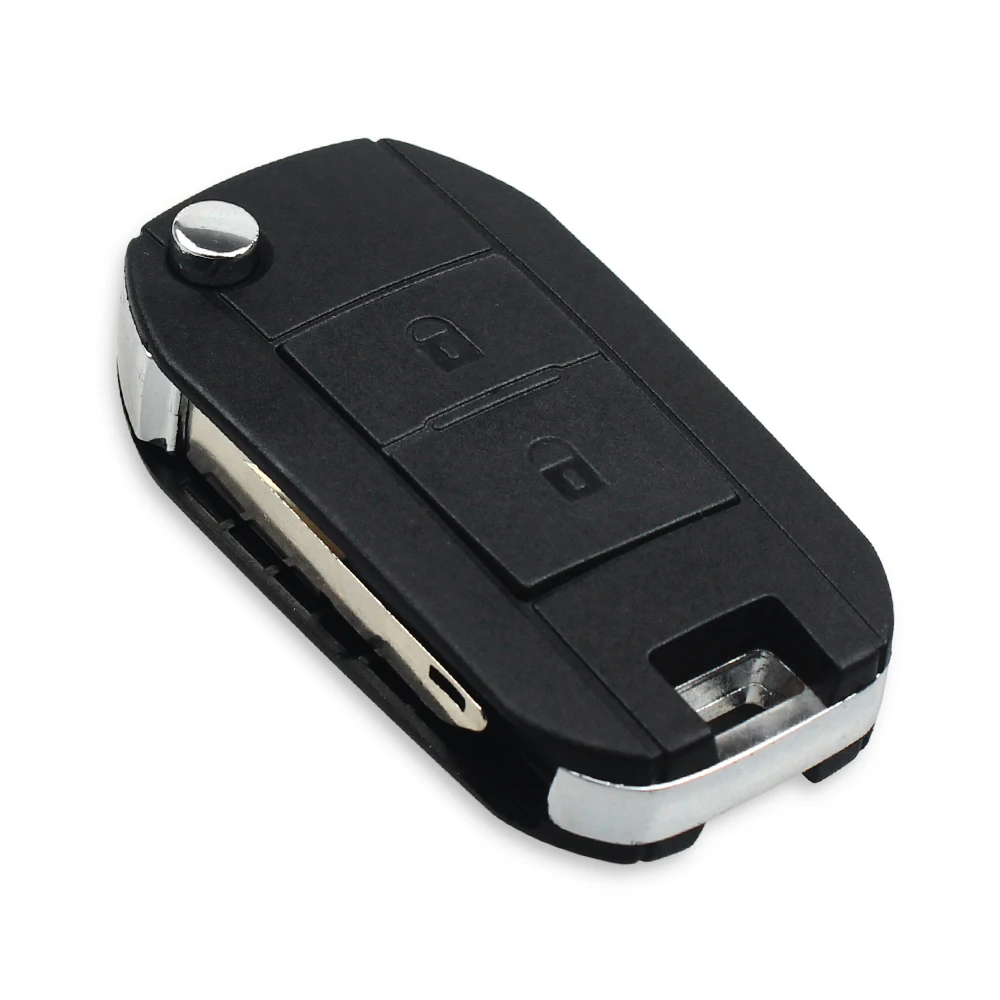 Key case car key shell car remote key car key key shell KEYYOU modified flip folding car key case fob shell Peugeot 206 207 Citroen remote 2 button key case cover