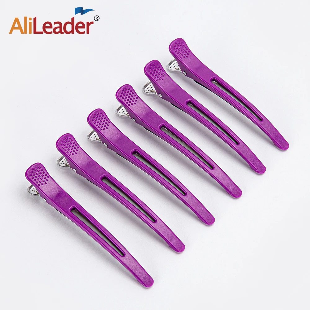 6 Pcs Hair Clips for Styling and Sectioning, Non Slip Hair Clips with Silicone Band No -Trace Hair Clips for Thick and Thin Hair velvet hangers 45cm abs flocking non slip hanger clothing store finishing without trace storage household magic clothes hanger