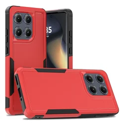 Durable Shockproof Protective Cover with New Armor Design for G Power 5G 2024 (Red)