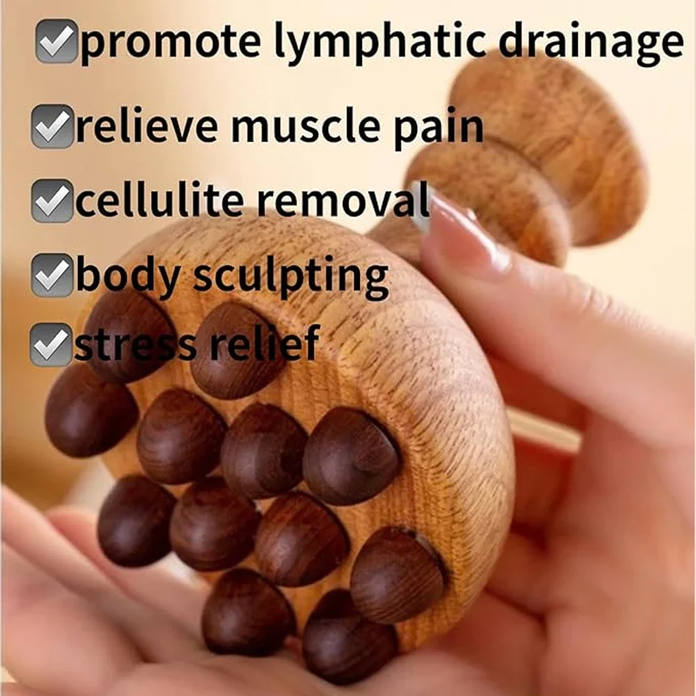 Wood Therapy Fascia Release Massage Tools Trigger Point Lymphatic Drainage Cellulite Massage Brush Gua Sha Body Sculpting Tool
