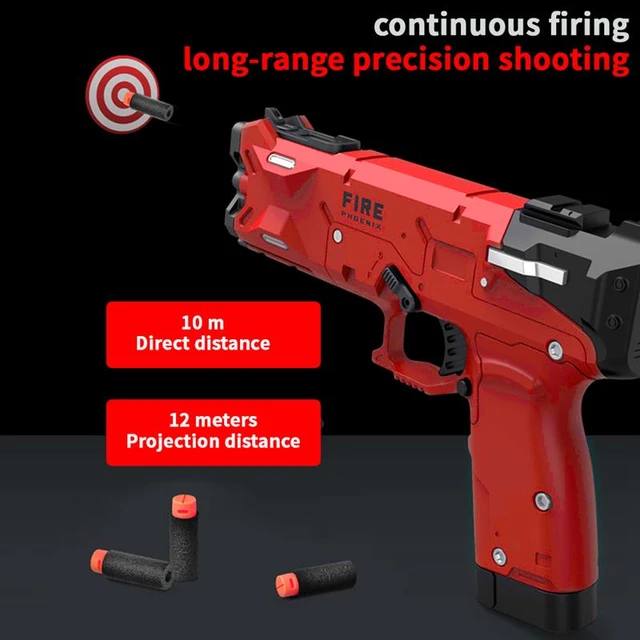 287996 Pistolet en plastique SOFT BULLET GUN jeu d'action avec 4 balle