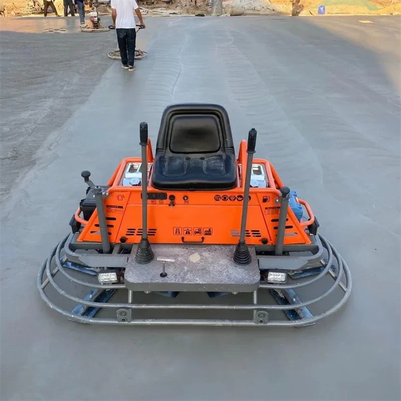 Power Trowel Driving Type Gasoline Manual Ride On Vibrating Concrete Machinery Leveler Power Trowel For Construction