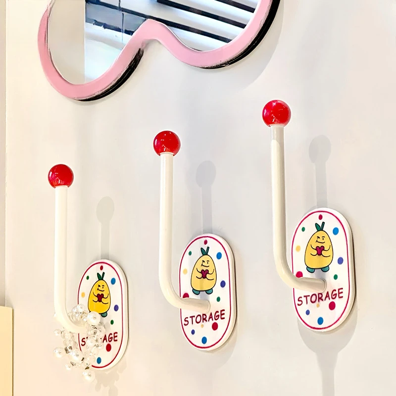 Hair ring headband sticky hook bathroom storage rack hair clip rubber band headband hook jewelry hair rope storage rack plastic