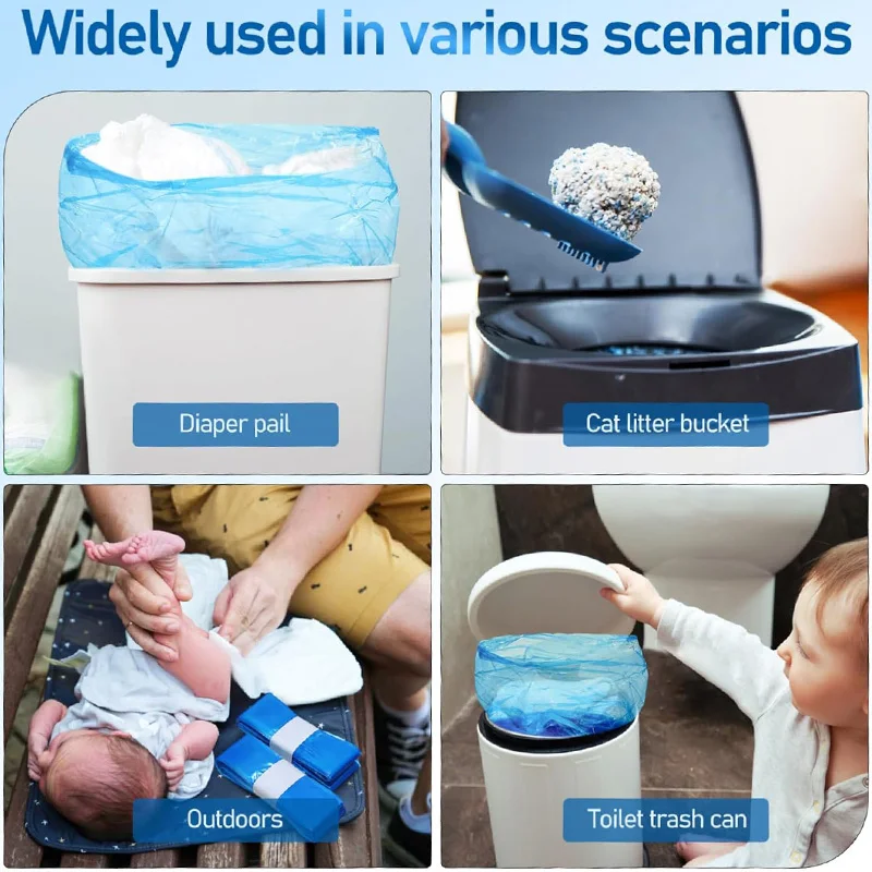 6pcs Bady Diaper Refill Bags For Twist&click For Sangenic Tommee Tippee For Angelcare Trash Bucket Replacement Liner Garbage Bag