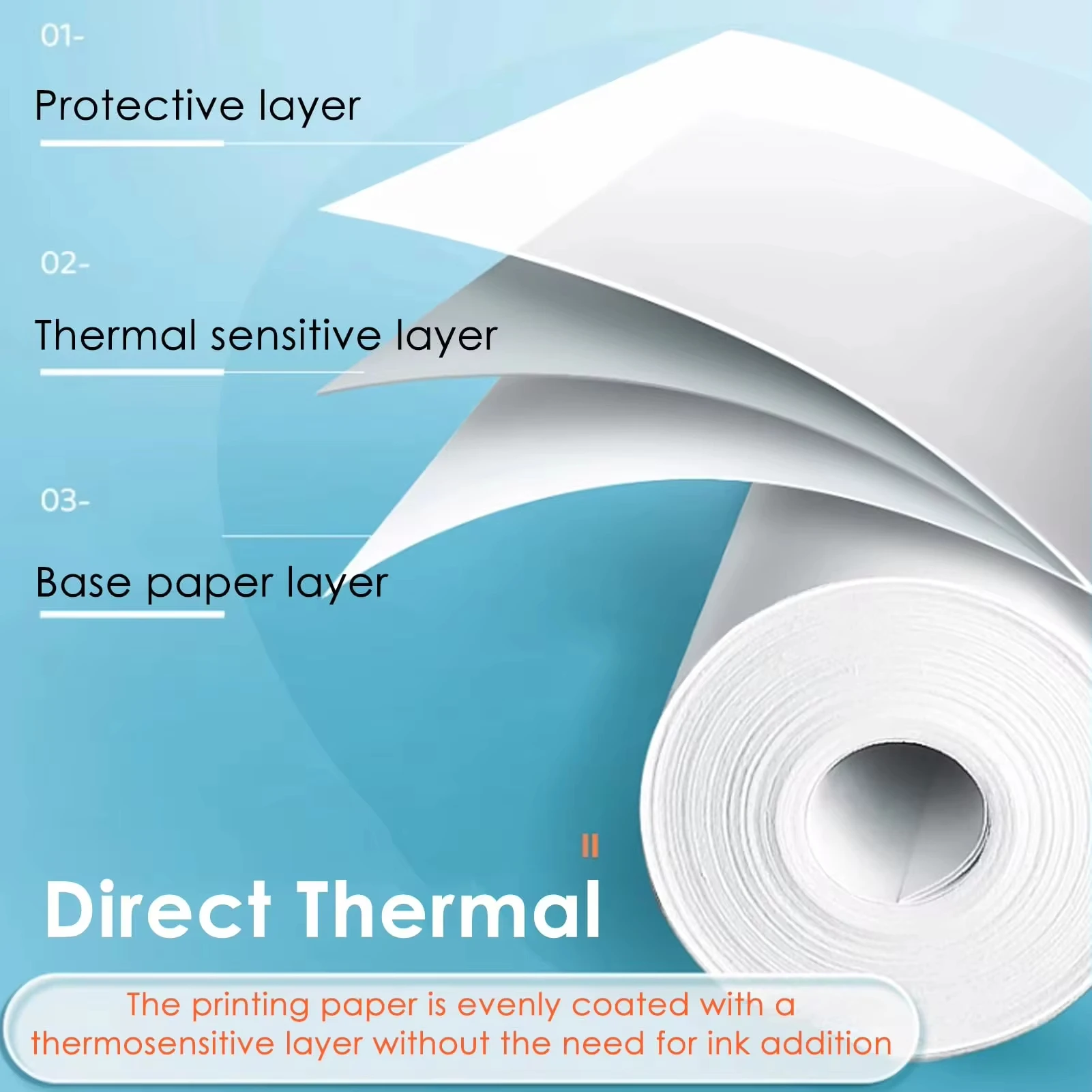 Mini Printer Paper Long Printer Paper 57 x 25 mm Self Adhesive Thermal Printable Sticker For Pocket Thermal pocket printer,thermal paper,printing paper,thermal paper roll,thermal printer paper