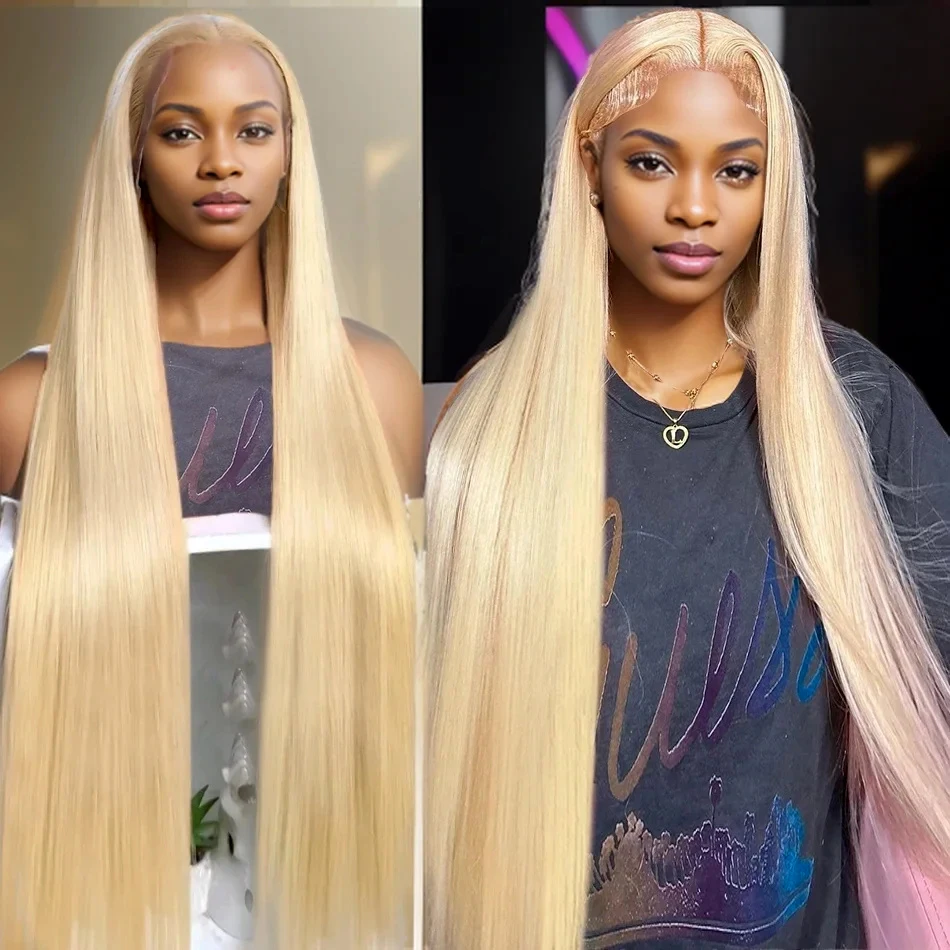 

613 Blonde Straight Lace Frontal Wigs 13x6 Hd Lace Wig Human Hair For Woman Preplucked 13x4 Transparent Lace Frontal Wig
