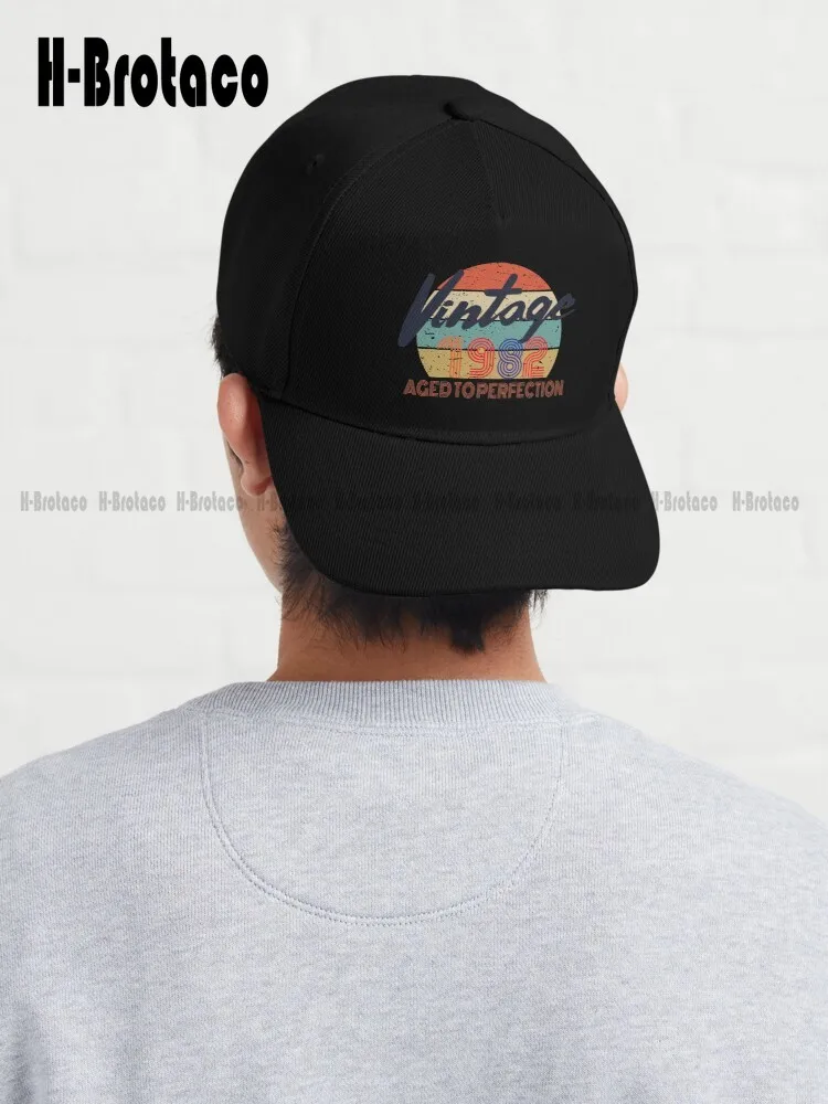 

Vintage 1982 Aged To Perfection Baseball Cap Tattoo Caps Outdoor Climbing Traveling Hip Hop Trucker Hats Custom Gift Harajuku