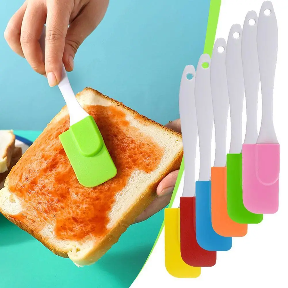 

1pcs Silicone Spatula Non-stick Cake Cream Baking Scraper Tool Cook Heat-Resistant Kitchen Accessories Baking Cooking E0E0
