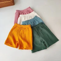 Children's Shorts Girls Boys Cotton Yarn Short Pants Summer Children's Girls Soft And Breathable Capris Baby Clothes 2