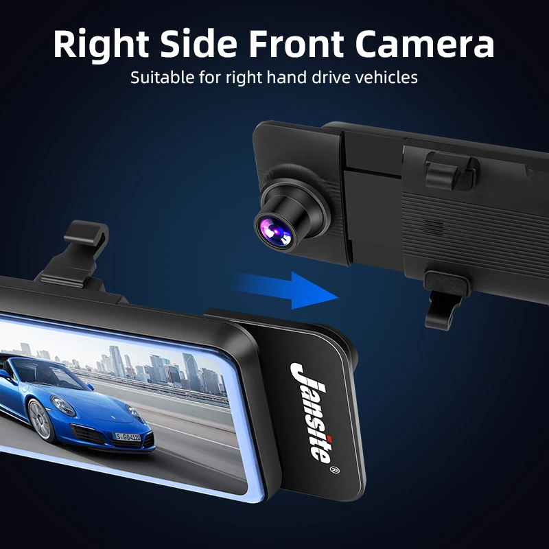 HI.FANCY ABS Auto 3 Lenses Dash Cam 2-inch Screen Movement