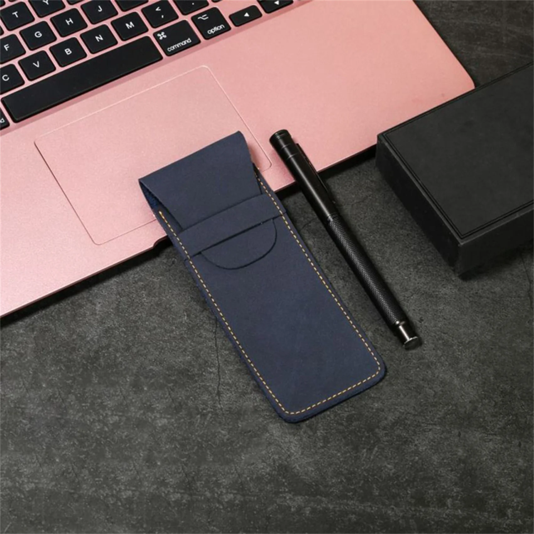 حافظة أقلام جلدية من مادة PVC حقيبة أقلام للجيب حق...