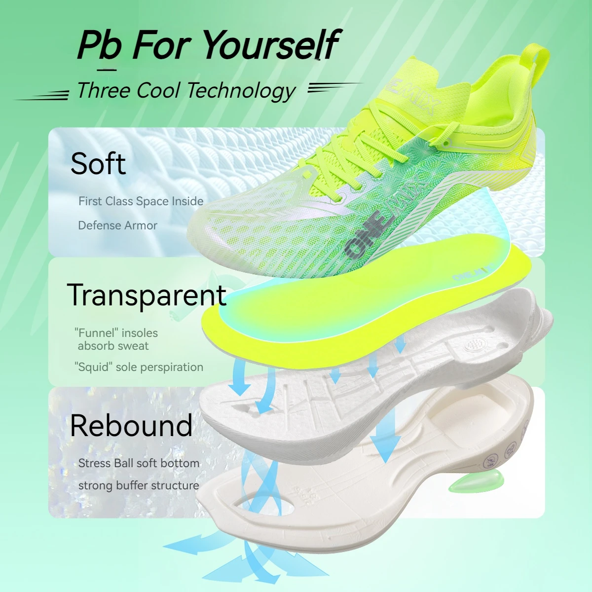 ONEMIX Pace Beam Marathon Running Shoes for Men Anti-slip Ultra