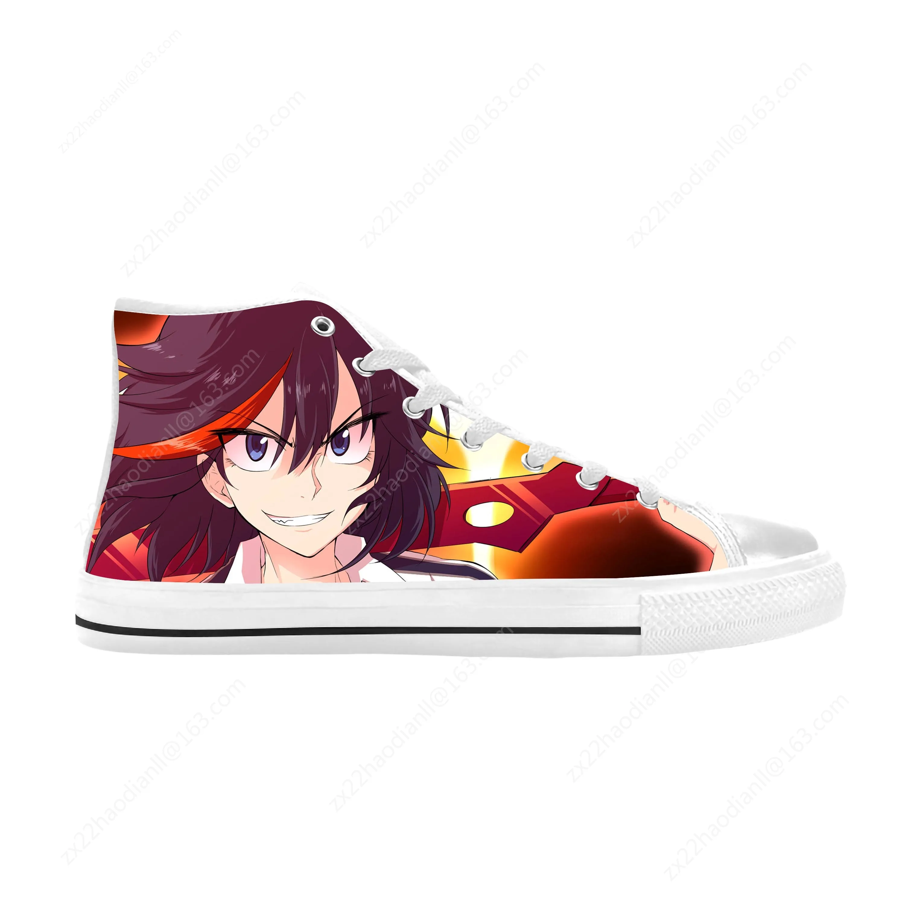 Hot Japanese Anime Manga KILL la KILL Matoi Ryuko Casual Cloth Shoes High Top Comfortable Breathable 3D Print Men Women Sneakers