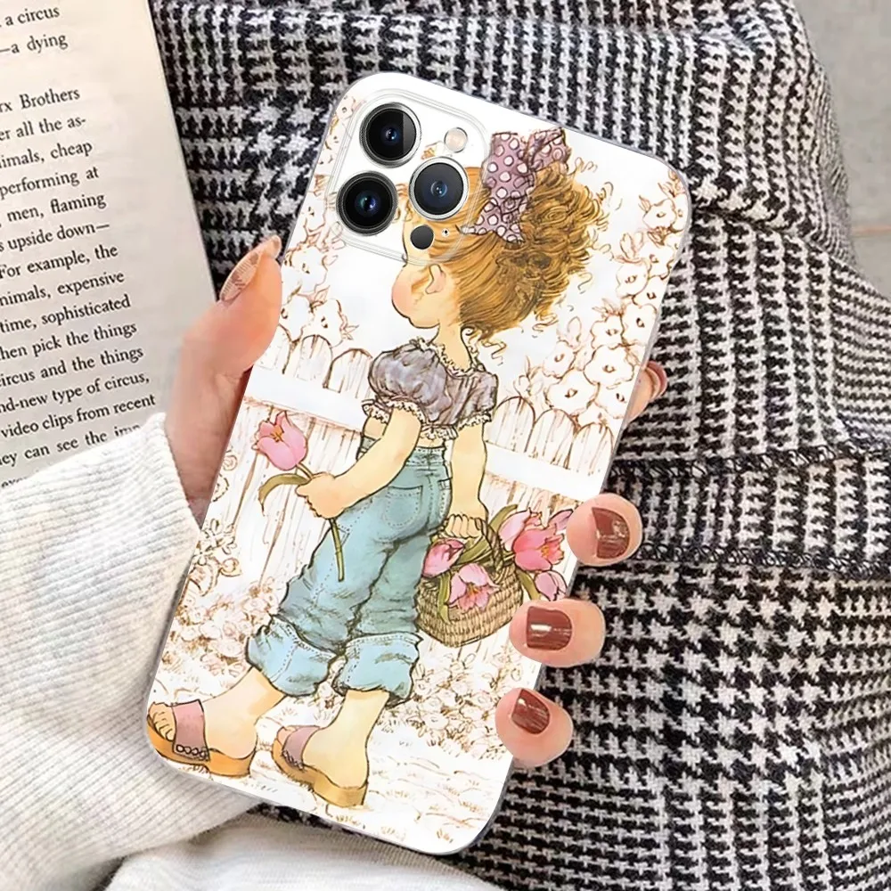 Sarah Kay Girl Cute Phone Case with Clear Back Cover