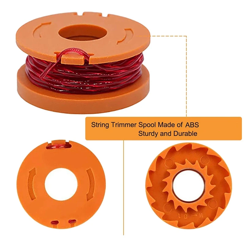 WA0010 String Trimmer Spool Line 0.065 Inch 10Ft For Worx WA0010 WA0004 WG151 WG154 With WA6531
