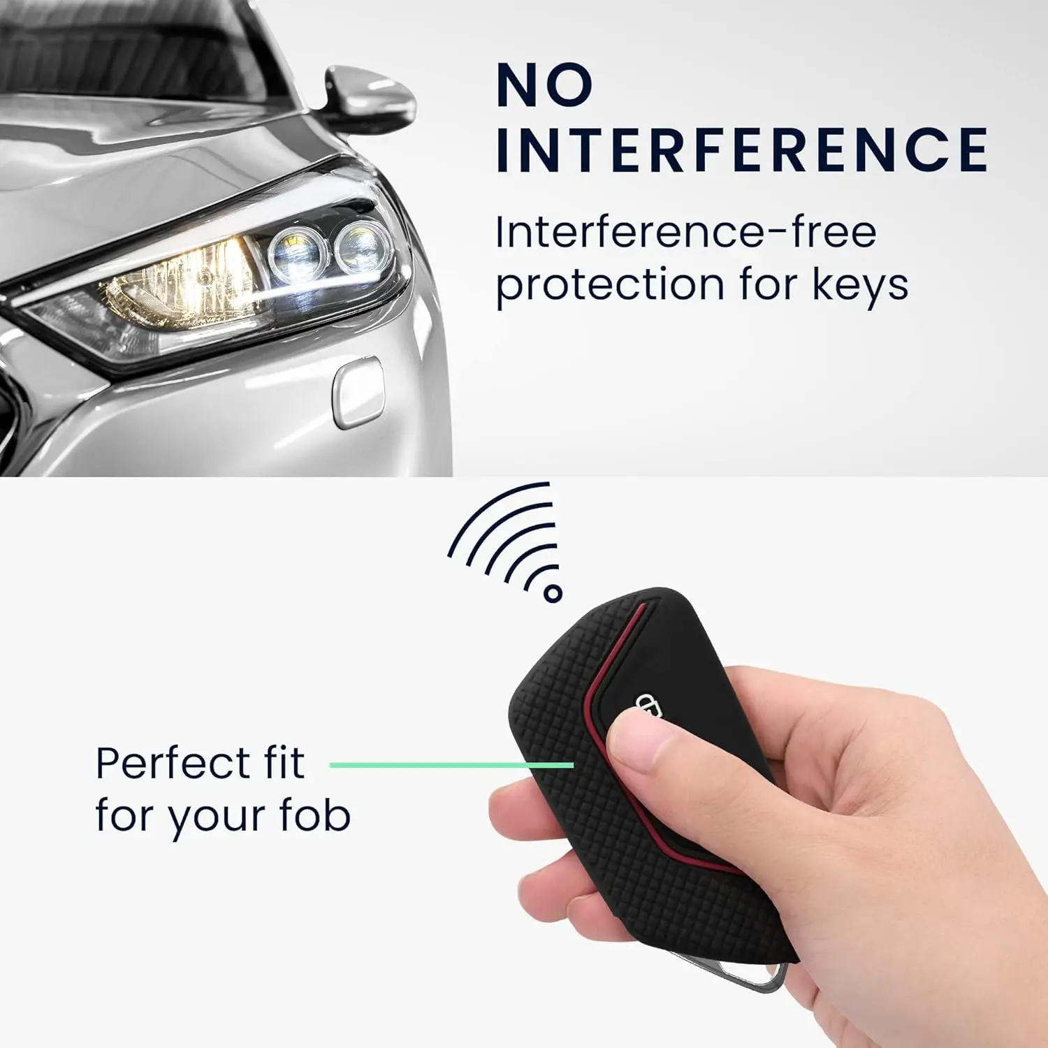 Silicone Car Key Fob Holder and Decorative Cover Trim