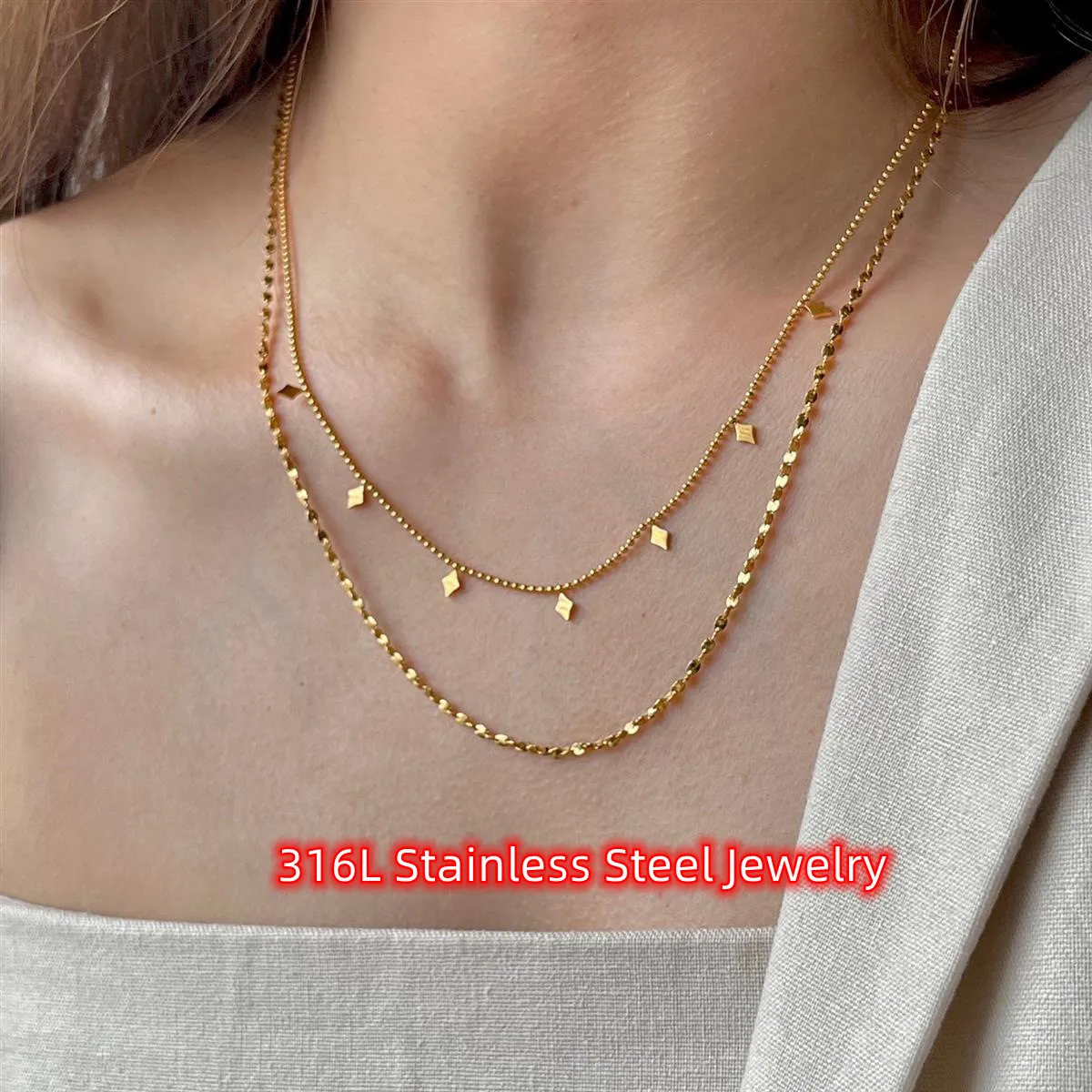 316L Stainless Steel New Fashion Fine Jewelry Hip hop A