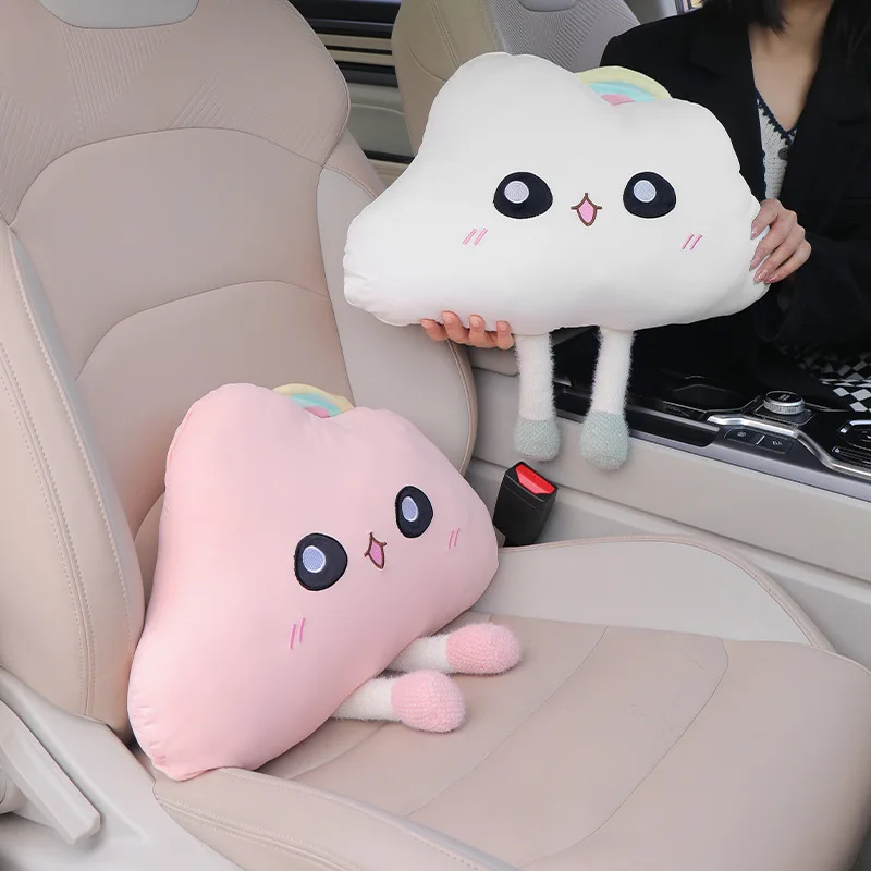 

New Could Four Seaons Universal Cotton Flax Fashion Ins Creative Lumbar Support Car Waist Neck Pillow