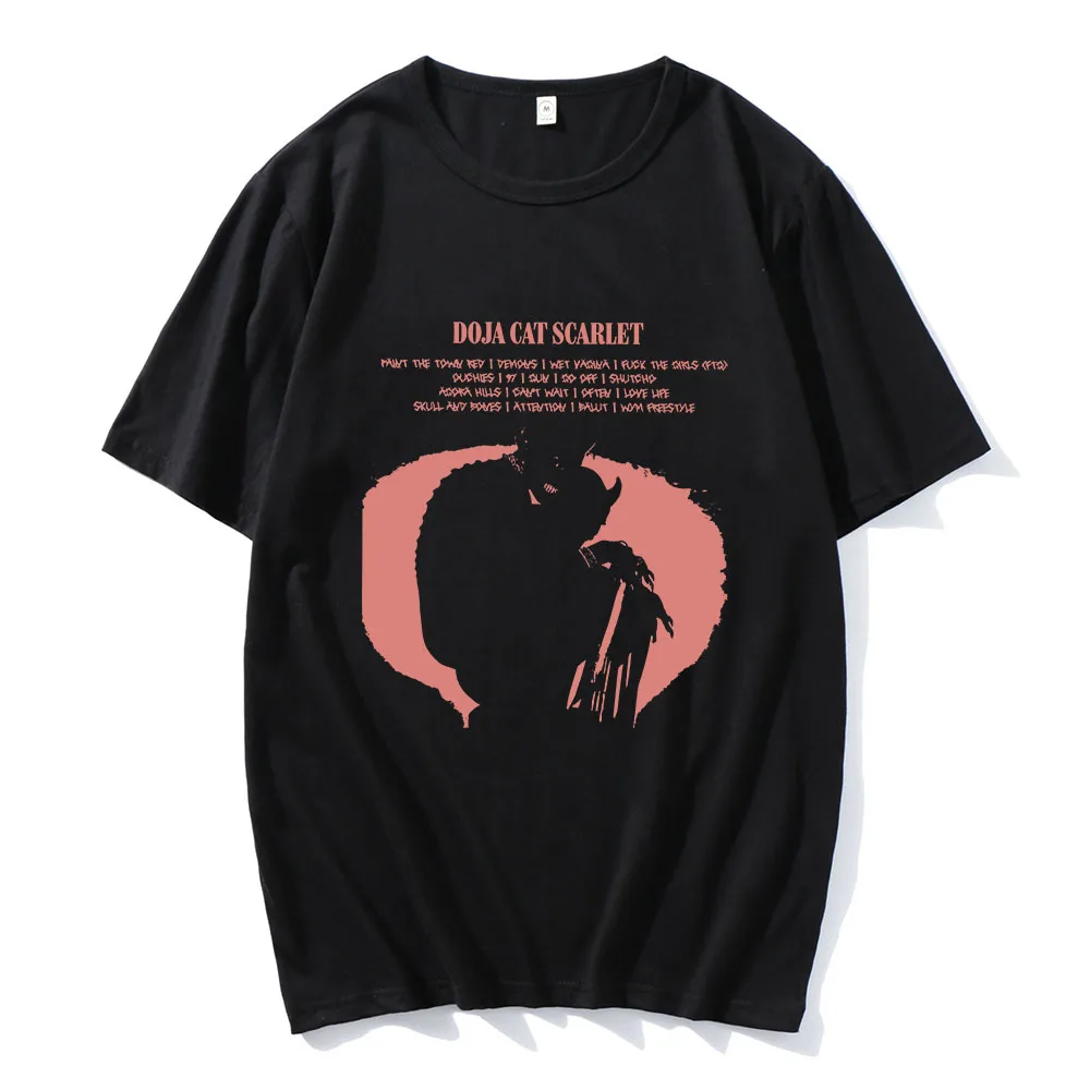 

Doja Cat Singer Printing T-shirts Short Sleeve Cotton Comfortable Tee-shirt Funny Graphic Print Tshirts Streetwear Hip Hop Girls
