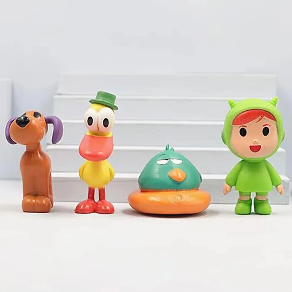 7-Piece Pocoyo Animal Toy Set - Bird, Duck, Elephant Ornaments & Cute PVC Figures