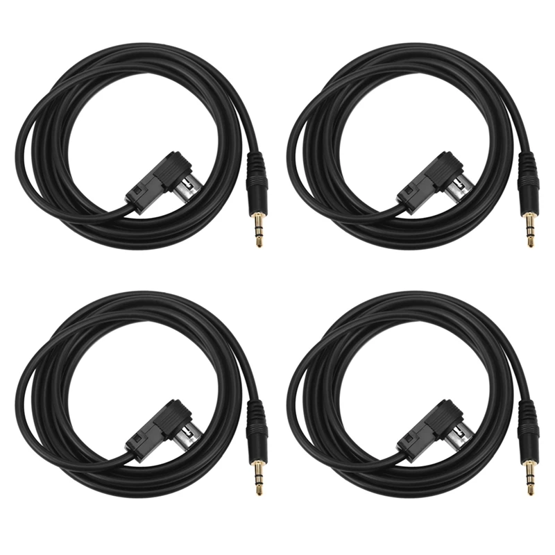 4X Car 3.5Mm Mini Jack Stereo Per Alpine/Jvc Ai-Net 4Ft 100Cm Aux Cavo Audio Per Auto Adatto Per Adattatore Per Telefono