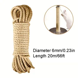 Natural Sisal Rope Cat Scratcher and Furniture Protector (20m)