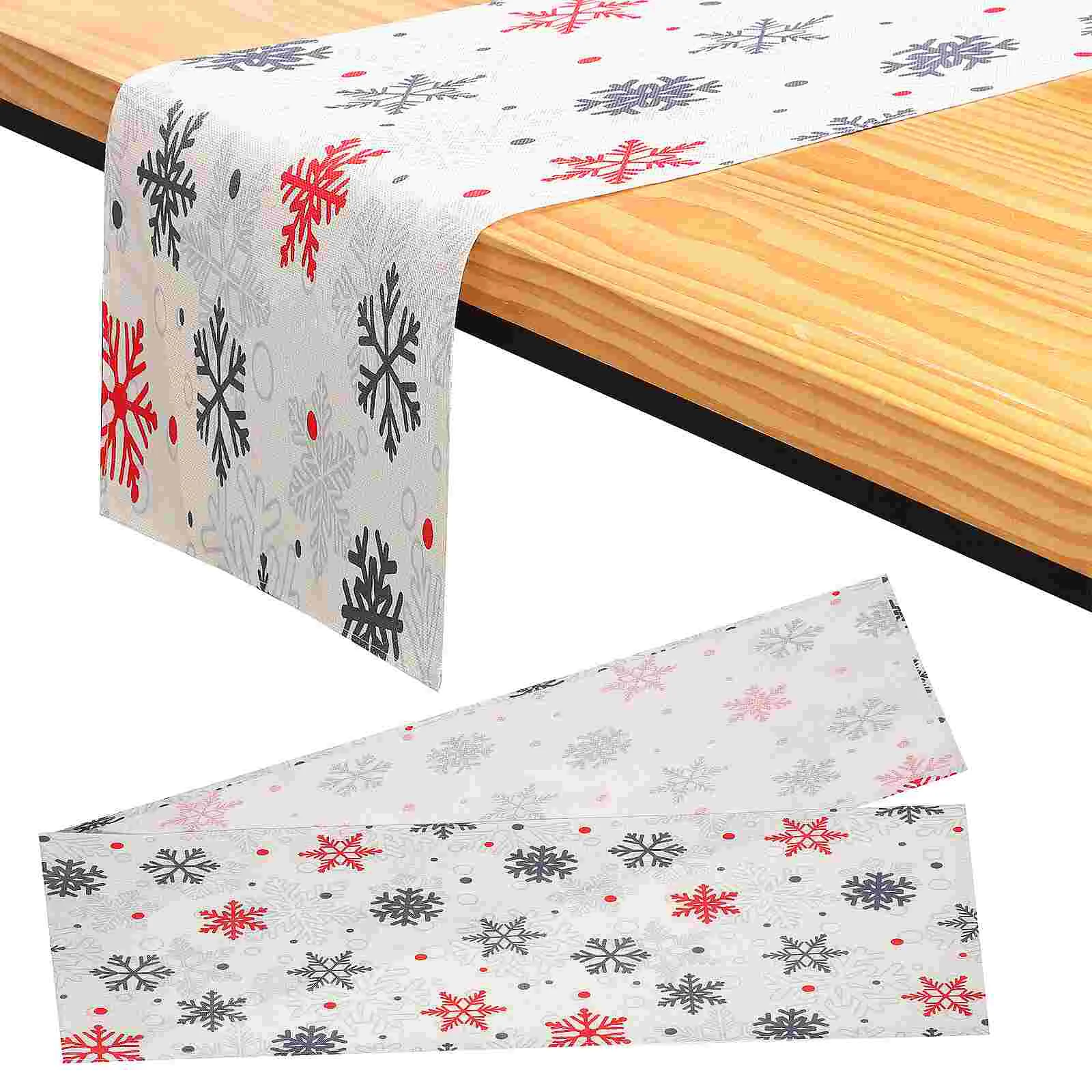 

Christmas Linen Table Runner Cloths Party Decorations Winter Holiday Festival Runners Ornament Flax Tablecloth Cover