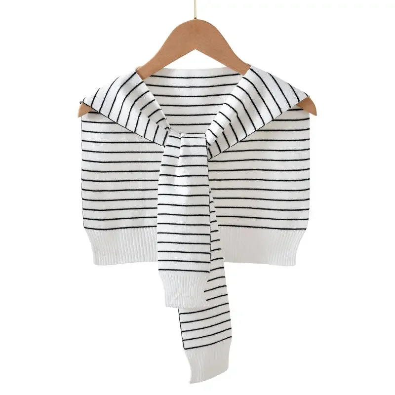 Shrugs Women Shoulder Shawl Fall Outwear All-match Candy Colors Fashion Knit Scarf-collar Harajuku Korean Streetwear Chic Sweet