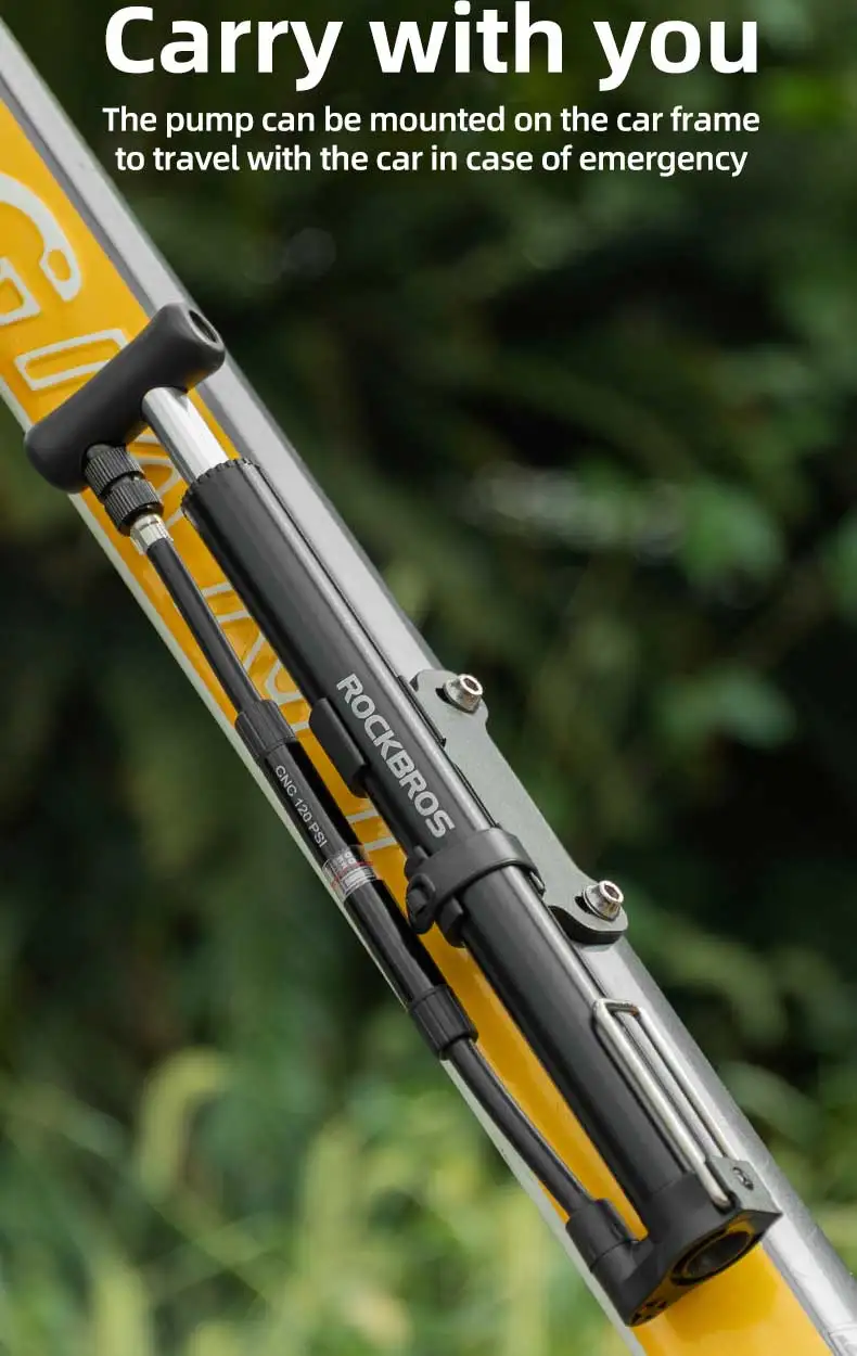 bike pump in use