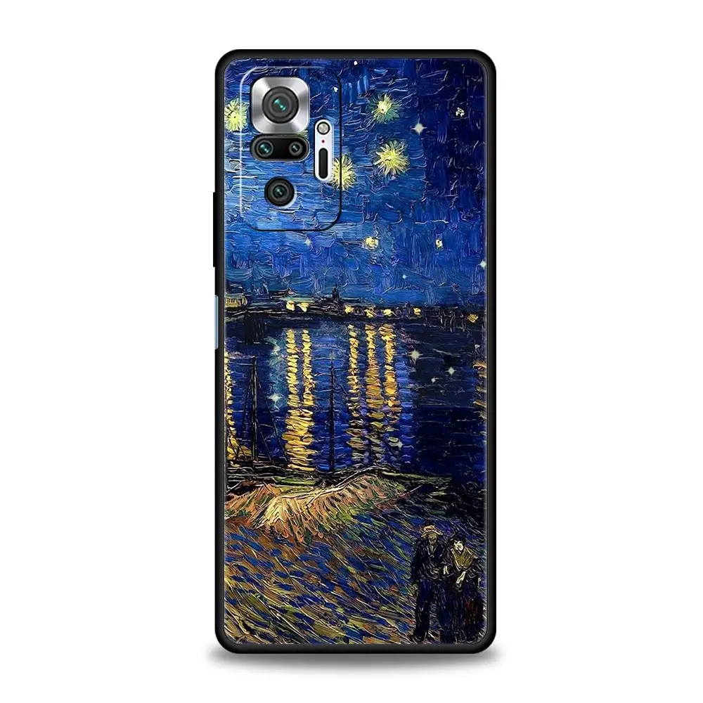 Van Gogh Oil Painting Black Phone Case Cover