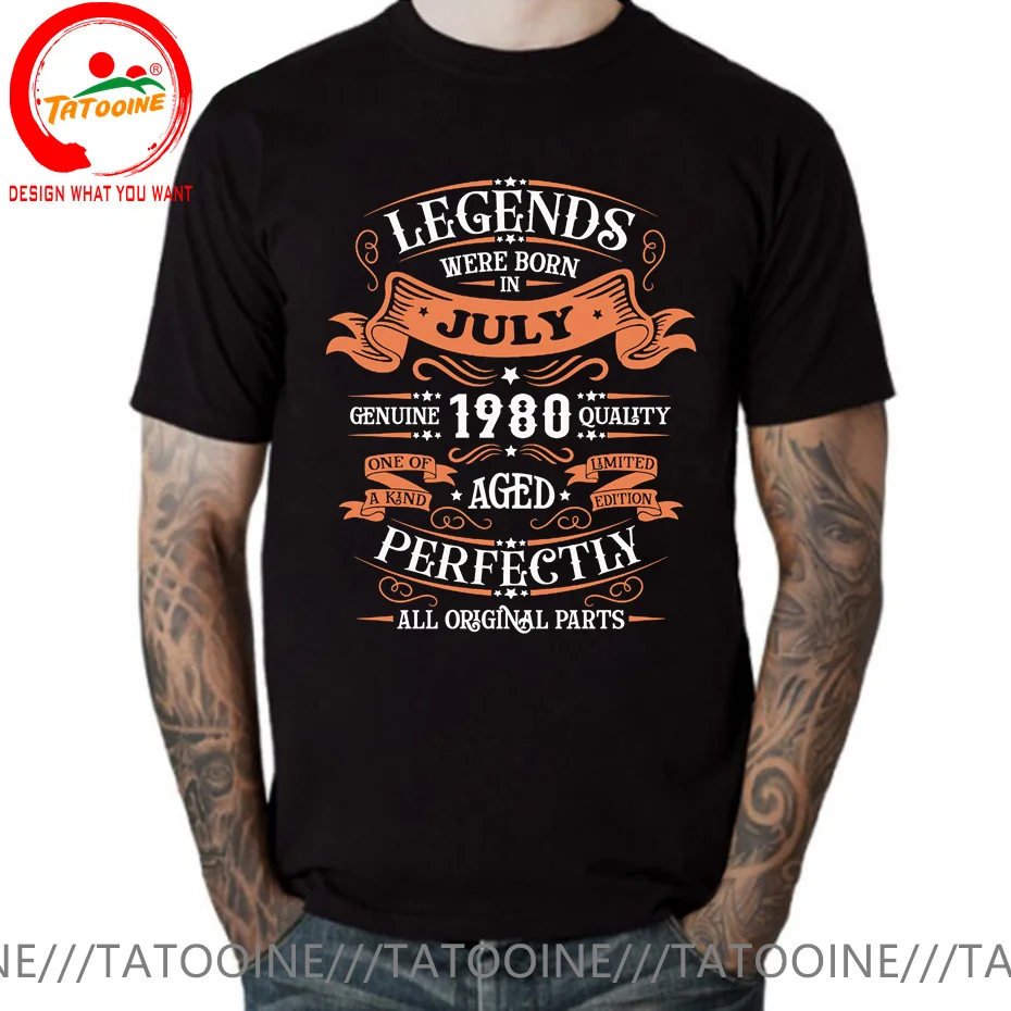 

Legends Born in 1980 Aged Perfectly November September October December January Febuary March April May June July August T Shirt