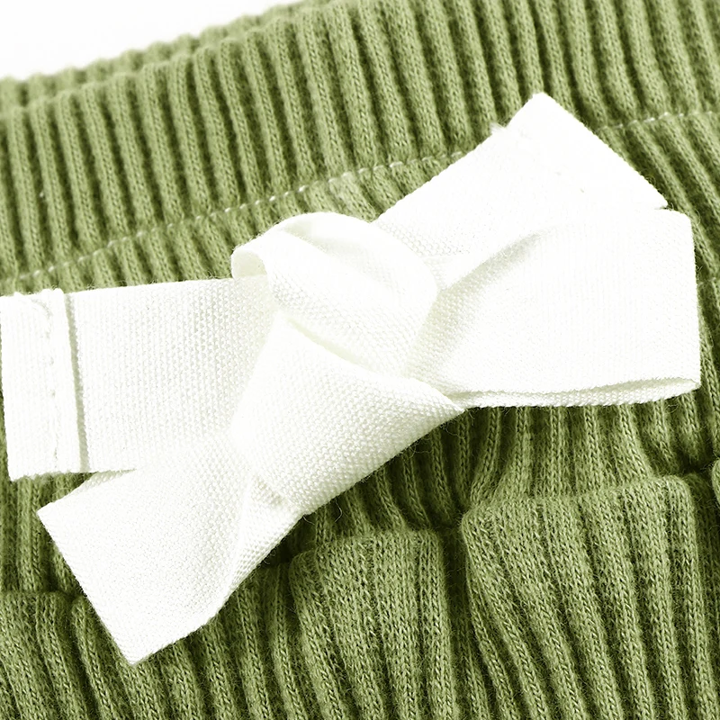 Aa-Mädchen Falten rock elegante gerippte Familie Set Kinder Kleidung Salbei Rock Taille elastischen großen Mädchen Rock – Detail 9