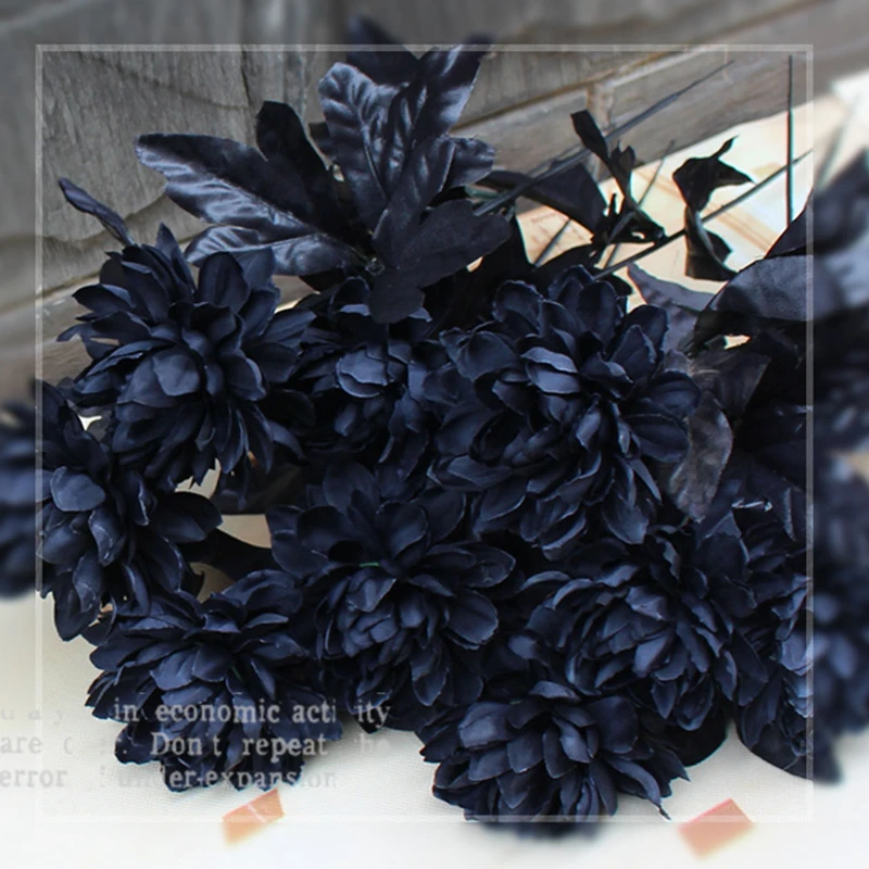 Simulated Dahlia Single Branch Home Decorations Black Room Decor Wedding Artificial Flower flores artificiales para decoración