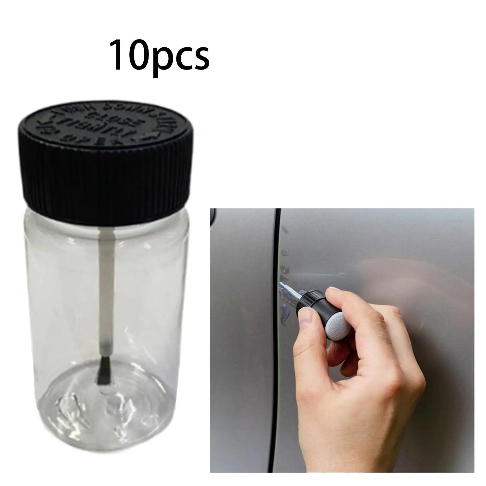 10Pcs Leftover Paint Containers Small Paint Bottles 60ml Reusable 2 oz Fluid Capacity with Brush and Lid Touch up Bottle
