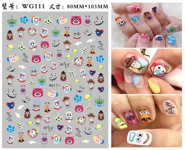 1PCS New Cute Cartoon Stitch 5D Nail Stickers Nail Art Decoration Decals  Disney Princess Mickey Mouse Anime Stickers Nail Parts - AliExpress