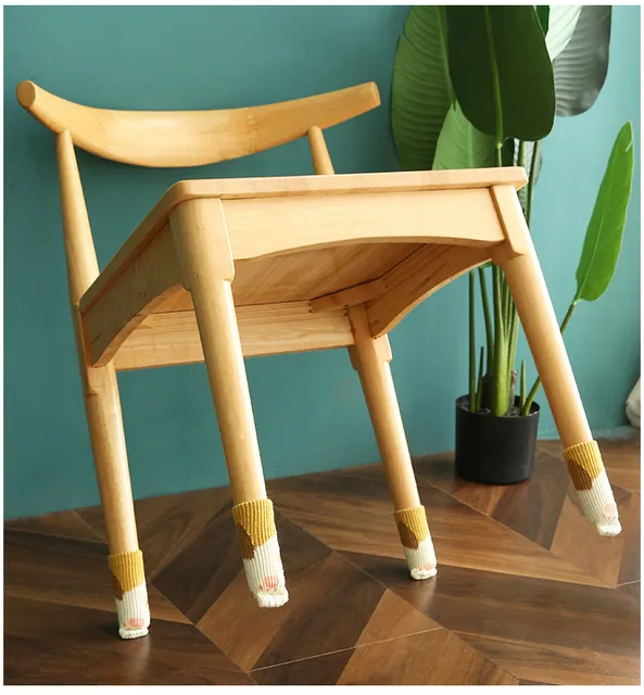 4 Uds. Calcetines bonitos para patas de mesa con garra de gato, cubierta  para muebles, calcetines tejidos para base de silla, Protector de suelo JM