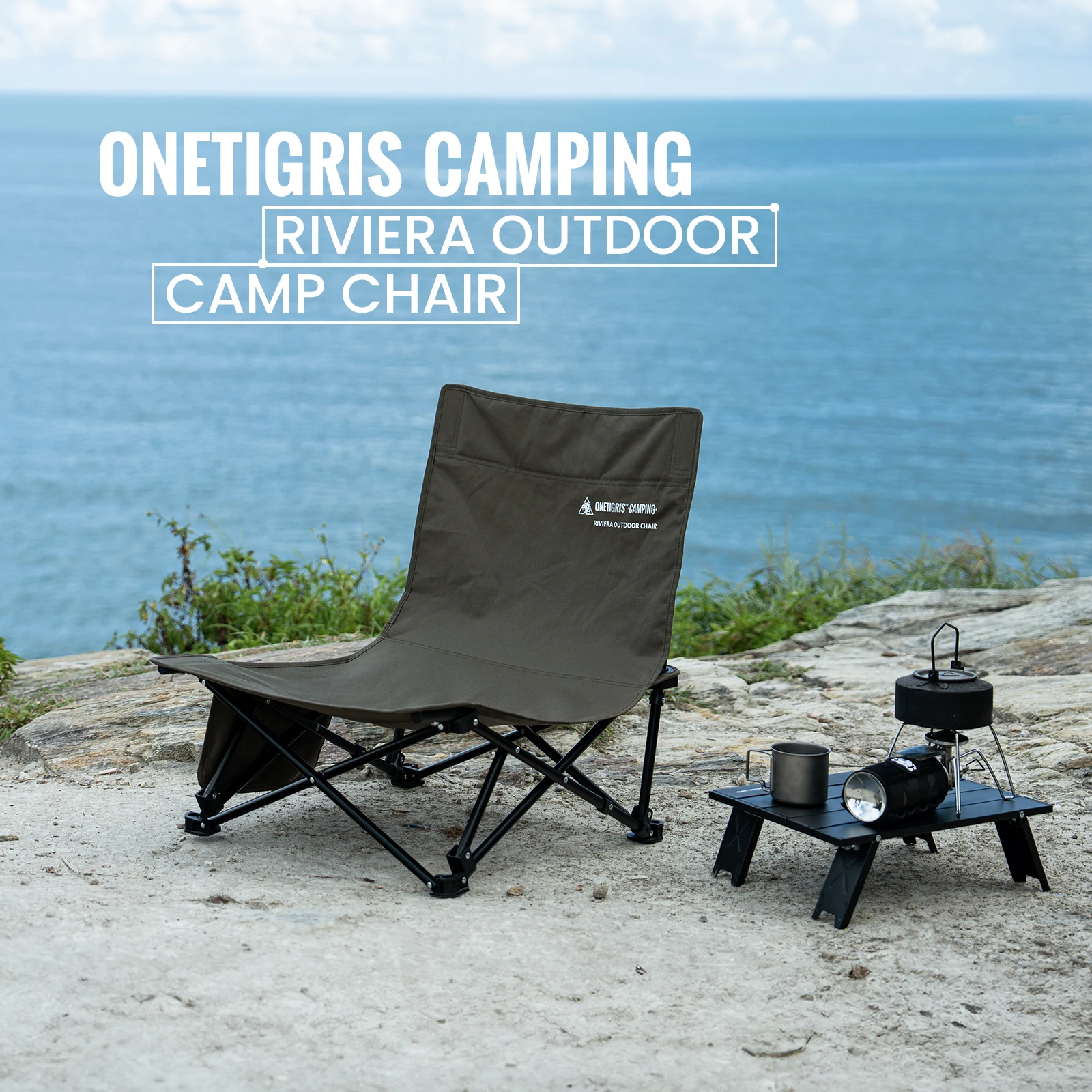 Chaise de camping OneTigris Rivirea ergonomique pliante inclinable pour pêche randonnée plage détente