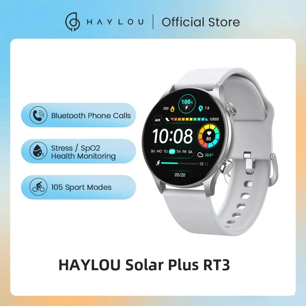 HAYLOU Solar Plus RT3 Smartwatch 466*466 Pixels 1.43"AMOLED Display Bluetooth Phone Call Health Monitor IP68 Sport Smart Watch