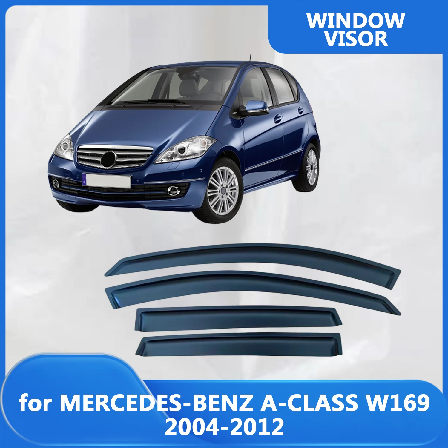 Window Visor for MERCEDES-BENZ A-CLASS W169 2004-2012 Wind Deflectors Rain Guards Door Visor Vent Shades Ventvisor