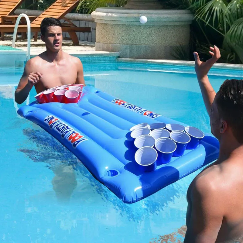 

Inflatable Pool Water Sports Floating Table Raft Lounge Party Pong Ball Game Summer Swimming PVC Pool Accessories