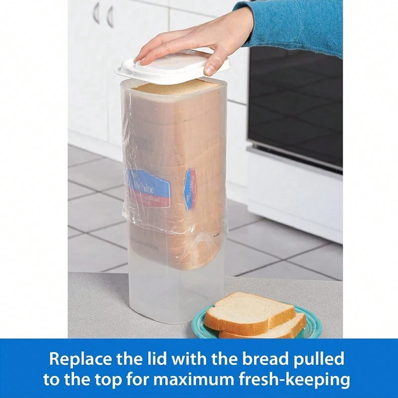 Transparent Bread Box Plastic Fresh-Keeping Toast Storage Holder With Lid Bread Crisper Storage Container, Easy To Use A