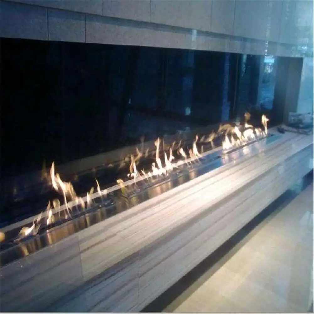 tuya wifi bioethanol Fire place ethanol burner Electric double sided fireplace insert