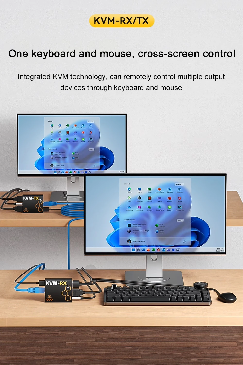 Link Pi KVM-TX/RX HDMI Network Cable Extender Audio Video To RJ45 Network Port K