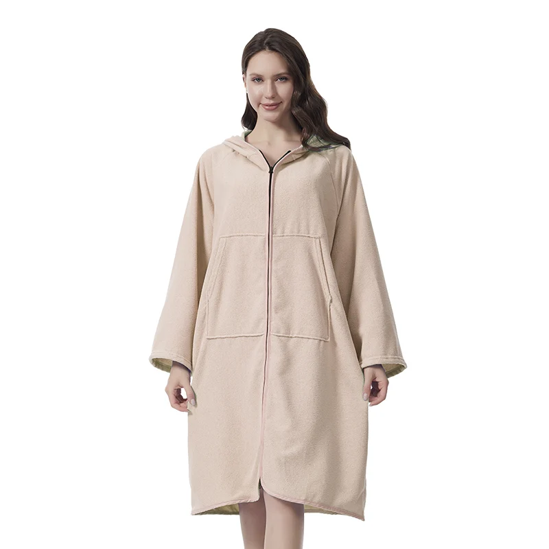 Accappatoio mutao con zip maniche lunghe asciugamano mare_voghion.com